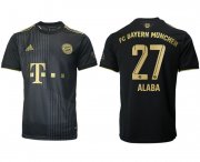 Wholesale Cheap Men 2021-2022 Club Bayern Munchen away aaa version black 27 Adidas Soccer Jersey