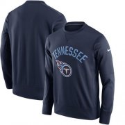 Wholesale Cheap Men's Tennessee Titans Nike Navy Sideline Circuit Performance Sweatshirt