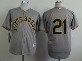 Wholesale Cheap Pirates #21 Roberto Clemente Grey 1953 Turn Back The Clock Stitched MLB Jersey