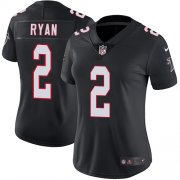 Wholesale Cheap Nike Falcons #2 Matt Ryan Black Alternate Women's Stitched NFL Vapor Untouchable Limited Jersey