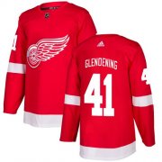 Wholesale Cheap Adidas Red Wings #41 Luke Glendening Red Home Authentic Stitched NHL Jersey