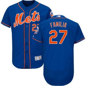 Wholesale Cheap Mets #27 Jeurys Familia Blue Flexbase Authentic Collection Stitched MLB Jersey