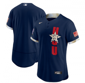 Wholesale Cheap Men\'s Houston Astros Blank 2021 Navy All-Star Flex Base Stitched MLB Jersey