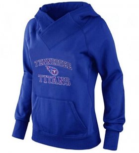 Wholesale Cheap Women\'s Tennessee Titans Heart & Soul Pullover Hoodie Blue