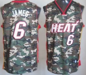 Wholesale Cheap Miami Heat #6 LeBron James Camo Fashion Jersey