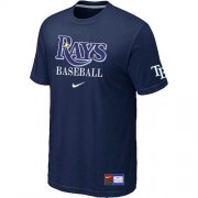 Wholesale Cheap Tampa Bay Rays Nike Short Sleeve Practice MLB T-Shirt Midnight Blue
