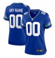 Wholesale Cheap Women's Seattle Seahawks ACTIVE PLAYER Custom Royal Throwback Football Stitched Jersey(Run Small)