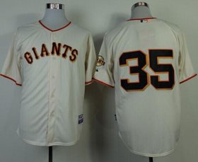 Wholesale Cheap Giants #35 Brandon Crawford Cream Cool Base Stitched MLB Jersey