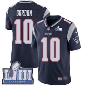Wholesale Cheap Nike Patriots #10 Josh Gordon Navy Blue Team Color Super Bowl LIII Bound Men\'s Stitched NFL Vapor Untouchable Limited Jersey