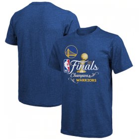 Wholesale Cheap Men\'s Golden State Warriors 2021-2022 Royal NBA Finals Champions Swish Tri-Blend T-Shirt