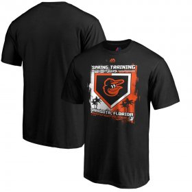Wholesale Cheap Baltimore Orioles Majestic 2019 Spring Training Base On Ball T-Shirt Black