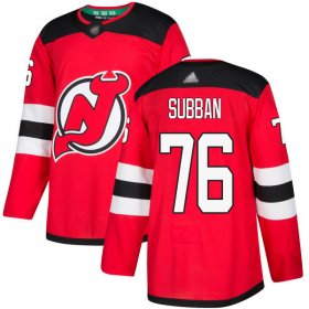 Wholesale Cheap Adidas Devils #76 P.K. Subban Red Home Authentic Stitched NHL Jersey