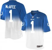 Wholesale Cheap Nike Colts #1 Pat McAfee Royal Blue/White Men's Stitched NFL Elite Fadeaway Fashion Jersey
