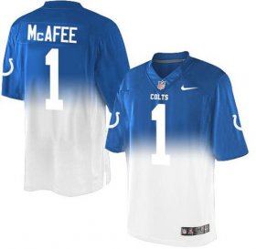 Wholesale Cheap Nike Colts #1 Pat McAfee Royal Blue/White Men\'s Stitched NFL Elite Fadeaway Fashion Jersey