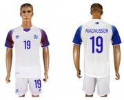 Wholesale Cheap Iceland #19 Magnusson Away Soccer Country Jersey