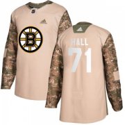 Wholesale Cheap Men's Boston Bruins #71 Taylor Hall Adidas Authentic Veterans Day Practice Camo Jersey