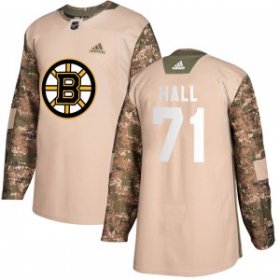 Wholesale Cheap Men\'s Boston Bruins #71 Taylor Hall Adidas Authentic Veterans Day Practice Camo Jersey