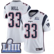 Wholesale Cheap Nike Patriots #33 Jeremy Hill White Super Bowl LIII Bound Men's Stitched NFL Vapor Untouchable Limited Jersey
