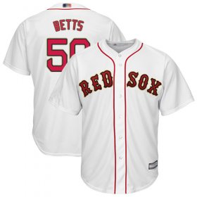 Wholesale Cheap Red Sox #50 Mookie Betts White 2019 Gold Program Cool Base Stitched MLB Jersey