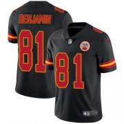 Wholesale Cheap Nike Chiefs #81 Kelvin Benjamin Black Men's Stitched NFL Limited Rush Jersey