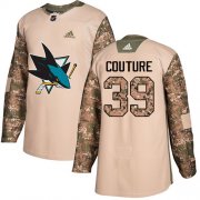 Wholesale Cheap Adidas Sharks #39 Logan Couture Camo Authentic 2017 Veterans Day Stitched NHL Jersey