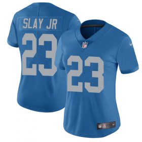 Wholesale Cheap Nike Lions #23 Darius Slay Jr Blue Throwback Women\'s Stitched NFL Vapor Untouchable Limited Jersey