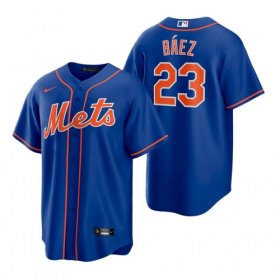 Wholesale Cheap Men\'s New York Mets #23 Javier Baez Royal Replica Alternate Nike Jersey