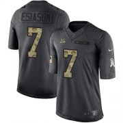 Wholesale Cheap Nike Bengals #7 Boomer Esiason Black Youth Stitched NFL Limited 2016 Salute to Service Jersey