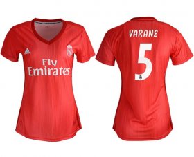 Wholesale Cheap Women\'s Real Madrid #5 Varane Third Soccer Club Jersey