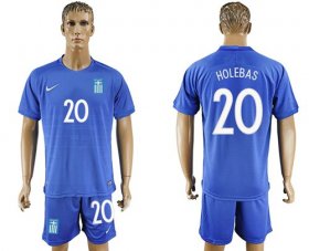 Wholesale Cheap Greece #20 Holebas Away Soccer Country Jersey