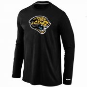 Wholesale Cheap Nike Jacksonville Jaguars Logo Long Sleeve T-Shirt Black