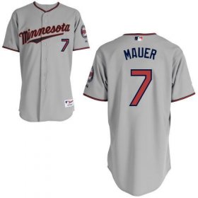 Wholesale Cheap Twins #7 Joe Mauer Grey Stitched Youth MLB Jersey