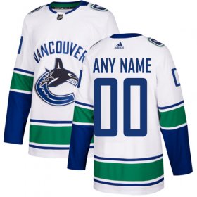 Wholesale Cheap Men\'s Adidas Canucks Personalized Authentic White Road NHL Jersey