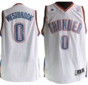 Wholesale Cheap Oklahoma City Thunder #0 Russell Westbrook Revolution 30 Swingman White Jersey