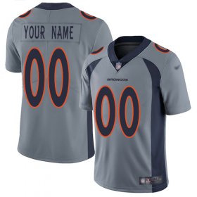 Wholesale Cheap Nike Denver Broncos Customized Gray Men\'s Stitched NFL Limited Inverted Legend Jersey
