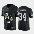 Wholesale Cheap Men's Las Vegas Raiders #34 Bo Jackson Black Player Portrait Edition 2020 Vapor Untouchable Stitched NFL Nike Limited Jersey