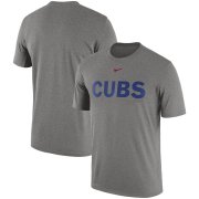 Wholesale Cheap Chicago Cubs Nike Legend Primary Logo Performance T-Shirt Heathered Gray