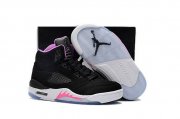 Wholesale Cheap Kids Air Jordan 5 Retro Shoes Black/Purple-White