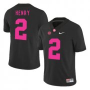 Wholesale Cheap Alabama Crimson Tide 2 Derrick Henry Black 2017 Breast Cancer Awareness College Football Jersey