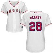 Wholesale Cheap Angels #28 Andrew Heaney White Home Women's Stitched MLB Jersey