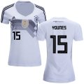 Wholesale Cheap Women's Germany #15 Younes White Home Soccer Country Jersey