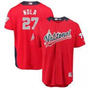 Wholesale Cheap Phillies #27 Aaron Nola Red 2018 All-Star National League Stitched MLB Jersey