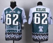 Wholesale Cheap Nike Eagles #62 Jason Kelce Midnight Green Men's Stitched NFL Elite Noble Fashion Jersey