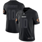 Wholesale Cheap Nike Bears #10 Mitchell Trubisky Black Men's Stitched NFL Limited Rush Impact Jersey