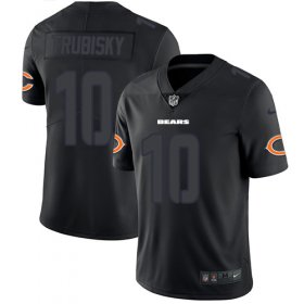 Wholesale Cheap Nike Bears #10 Mitchell Trubisky Black Men\'s Stitched NFL Limited Rush Impact Jersey