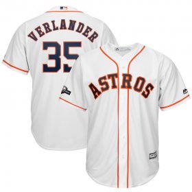 Wholesale Cheap Houston Astros #35 Justin Verlander Majestic 2019 Postseason Official Cool Base Player Jersey White