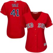 Wholesale Cheap Red Sox #41 Chris Sale Red Alternate Women's Stitched MLB Jersey