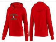 Wholesale Cheap Women's Pittsburgh Steelers Heart & Soul Pullover Hoodie Red