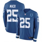 Wholesale Cheap Nike Colts #25 Marlon Mack Royal Blue Team Color Men's Stitched NFL Limited Therma Long Sleeve Jersey