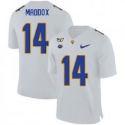 Wholesale Cheap Pittsburgh Panthers 14 Avonte Maddox White 150th Anniversary Patch Nike College Football Jersey